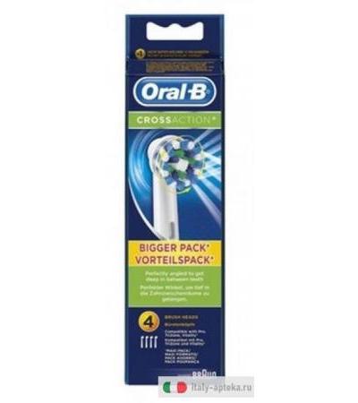 Oral-B CrossAction Testine di ricambio PACCO CONVENIENZA 4 pezzi