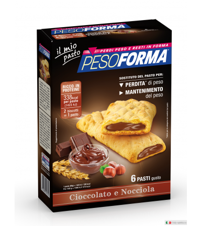 Pesoforma sostituto del pasto gusto cioccolato e nocciola 12 biscotti