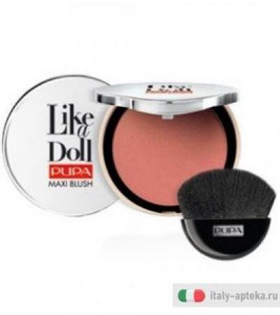 Pupa Like a Doll Maxi Blush compatto colore radioso n. 204 Vibrant Coral