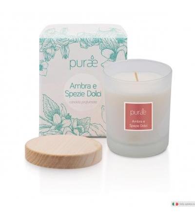 Purae Candela profumata ambra e spezie dolci 180g