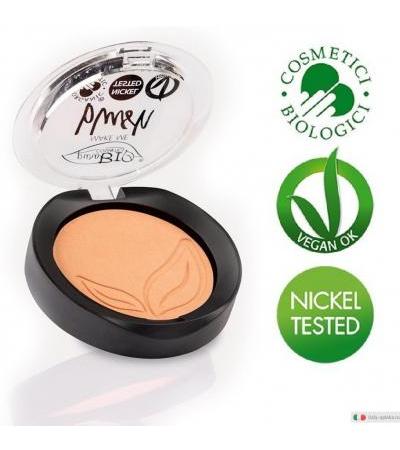 PuroBio Cosmetics Blush n.03 Pesca satinato, delicato, con riflessi dorati