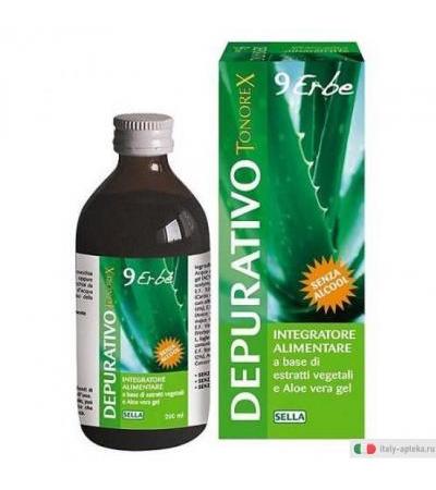 Sella Tonorex Depurativo 9 Erbe integratore alimentare drenante 500ml