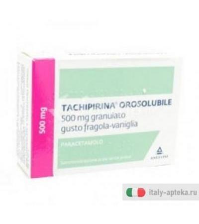 Tachipirina Orosolubile 500mg 12 bustine gusto fragola e vaniglia
