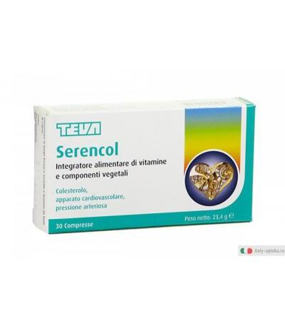 TEVA Serencol integratore di vitamine e vegetali per colesterolo, cuore e pressione arteriosa 30 compresse