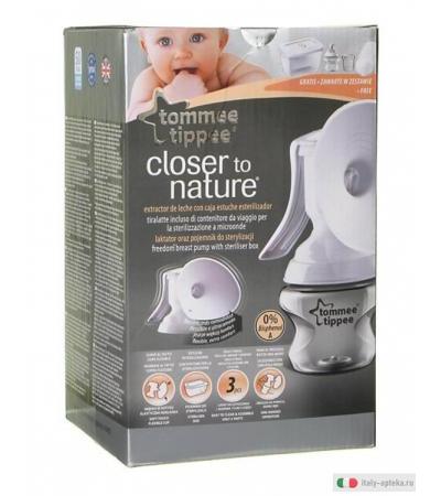 Tommee tippee Closer to nature tiralatte manuale con contenitore per sterilizzazione