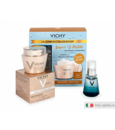 Vichy Cofanetto collezione best sellers Neovadiol Magistral balsamo 75ml +Minéral 89 30ml