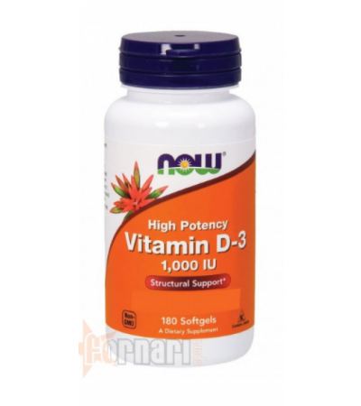  NEW NOW FOODS VITAMINA D-3 1000IU 180 PERLE