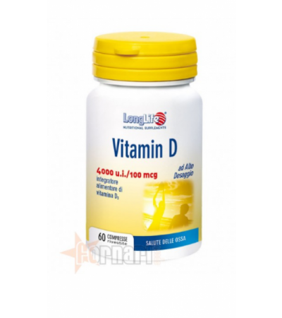 LONG LIFE VITAMIN D 4000 U.I. 60 CPR
