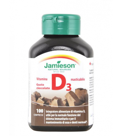 JAMIESON VITAMINA D3 MASTICABILE 100 CPR Cioccolato