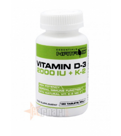 NATROID VITAMIN D-3 2000 IU + K-2 120 CPR