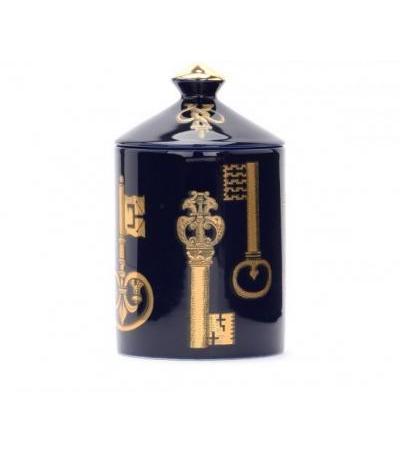 Candela Fornasetti Chiavi in porcellana blu