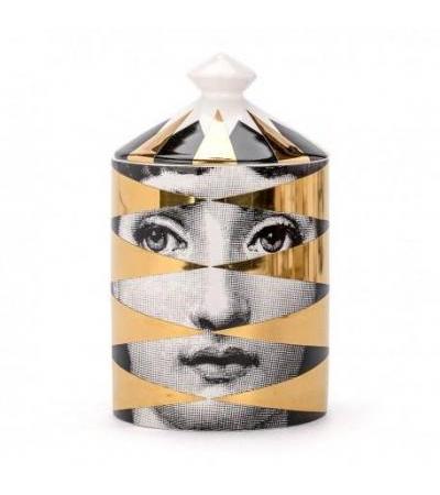 Candela Fornasetti Gold Losanghe in porcellana