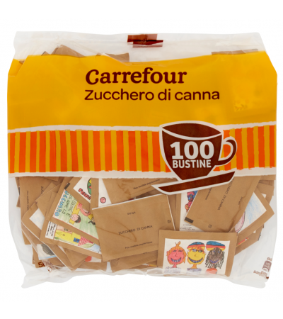 Carrefour Zucchero di canna 100 x 5 g