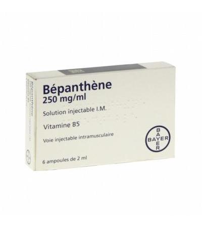 BEPANTHENE BAYER 250 mg/ml, solution for injection I.M. 6 ampoules of 2ml